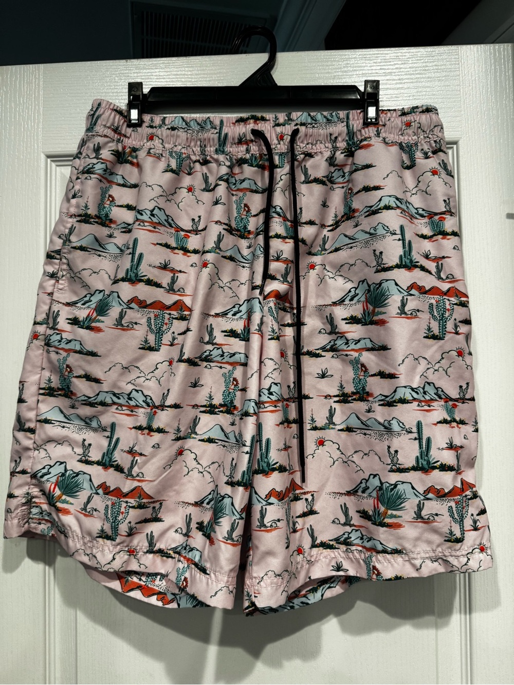 Construct Men's Drawstring bathing suit  in Pale Pink.  Size L.  Never worn.